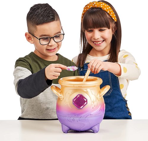 הלהיט שמקסים את עולם הכשפים - מג'יק מיקסיס קלחת קסמים ליצירת חית מחמד מסתורית המשמיעה מעל 50 קולות ותגובות - ורוד