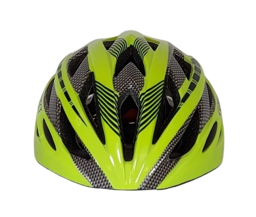 קסדת רכיבה לנוער ומבוגרים עם 21 פתחי אוורור - ירוק נאון