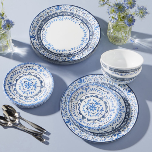 סט צלחות 18 חלקים, קורנינג פורטופינו | Corning Ware Portofino אספקה 15.7