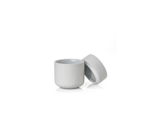 צנצנת עם מכסה לצמר גפן Ume - אפור - soft grey