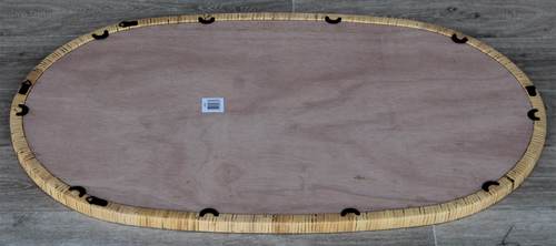 מראה מלבן מעוגל עץ ורטאן 100*60 ס
