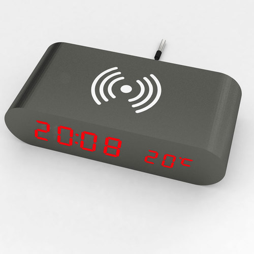 מטען אלחוטי, שעון ומד טמפרטורה Yupix 588