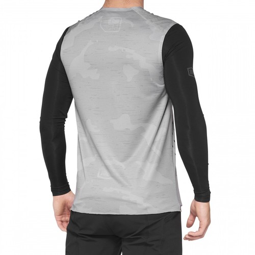 גופיית רכיבה 100% שחור / אפור - 100% R-CORE JERSEY