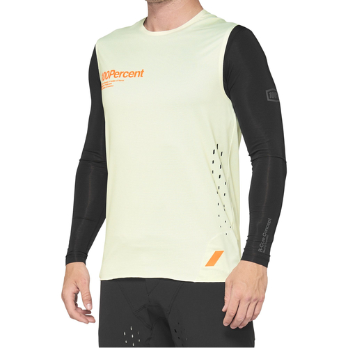 גופיית רכיבה 100% צהוב  - 100% R-CORE JERSEY