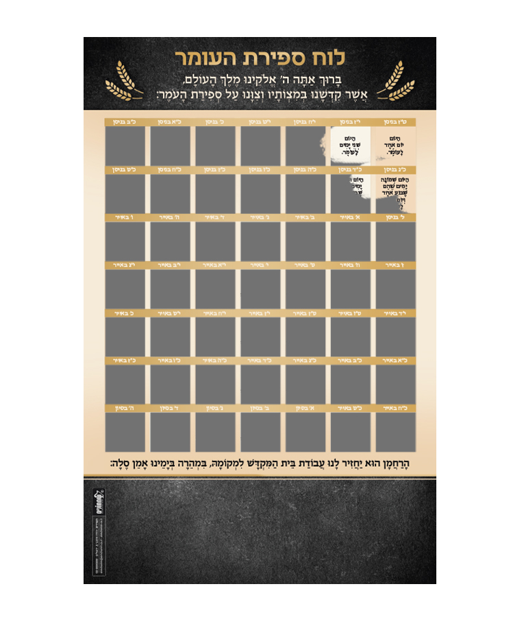 ספירת העומר מגנטי – עם לוח גירוד