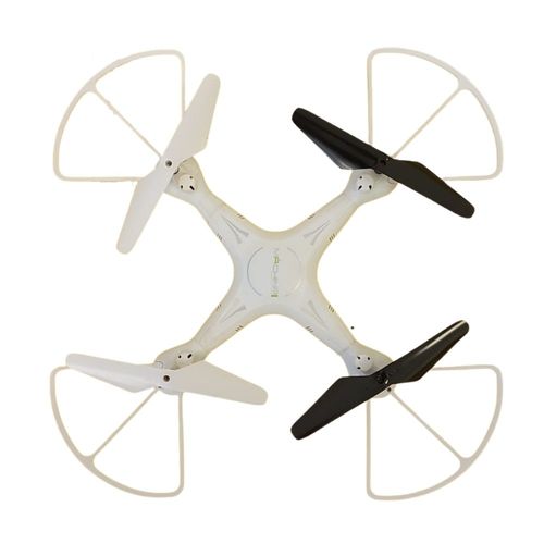 רחפן נטען DRONE ONE עם תאורה, מצלמה וארבעה מדחפים עם הגנה - לבן