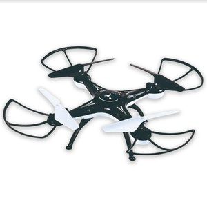 רחפן נטען DRONE ONE עם תאורה וארבעה מדחפים עם הגנה - שחור