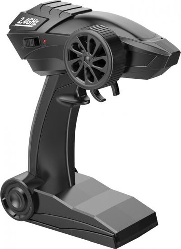 מכונית על שלט CHARGER ATTACK PRO עם גלגלים 4X4 גבוהים במיוחד בעלי קפיצים ובולמים נפרדים - שחור