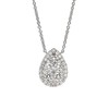 שרשרת ותליון יהלומים בעיצוב טיפה 1.0ct מזהב 14K