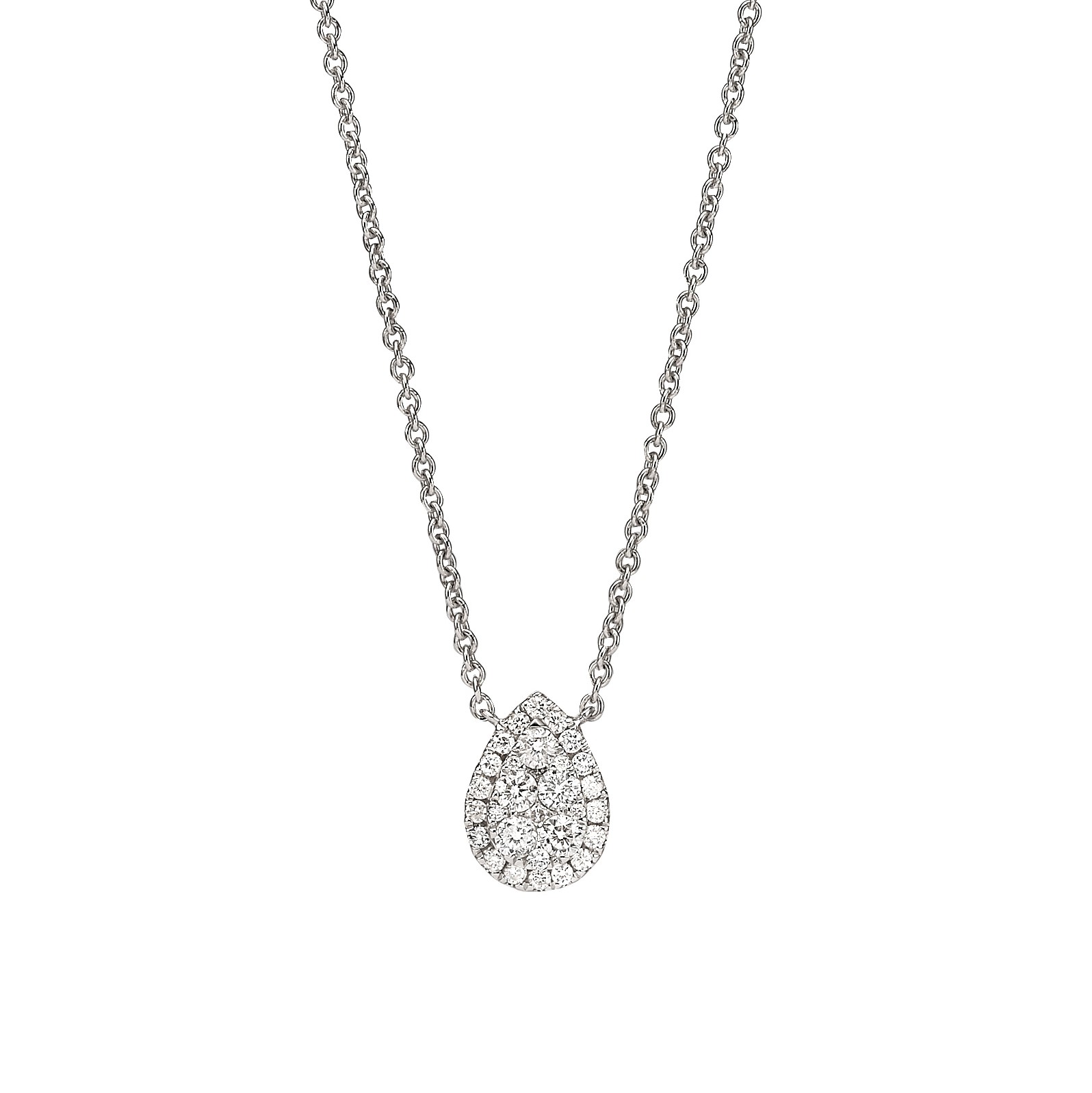 שרשרת ותליון טיפת יהלומים 0.30ct זהב 14K