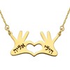שרשרת ותליון חותם לב מזהב 14K
