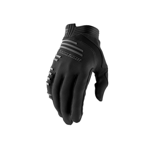 כפפות רכיבה 100% שחור - R-CORE GLOVES