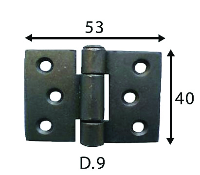 ציר פרפר מלבני שחור 40*73