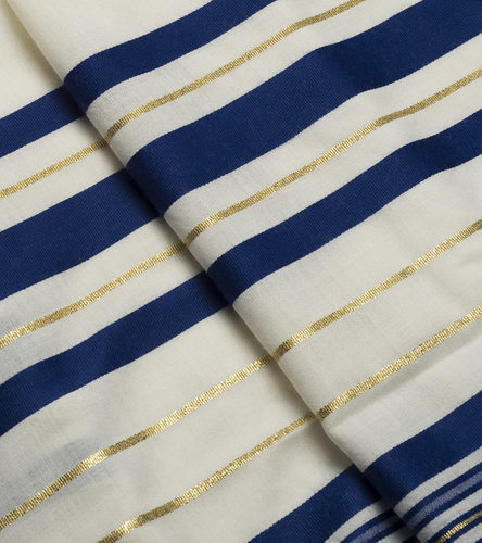 טלית אקרילן כחול זהב