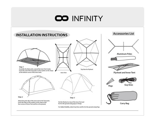 אוהל טרקים זוגי INFINITY KRUGER II TREKKING TENT