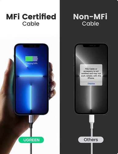 כבל טעינה UGREEN USB C to Lightning 60759 MFI