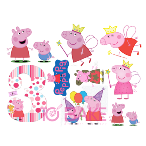דף סוכר Peppa Pig