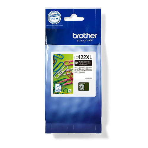 ראש דיו מקורי שחור  Brother LC422XLBK