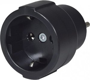 מתאם קבוע מתקע אירופאי לתקע ישראלי תלת פיני Wise Electric DPA-3 שחור