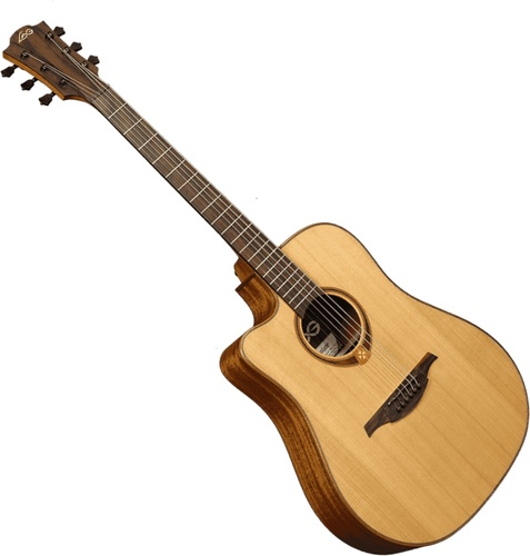 זוית נוספת Lag Guitars TRAMONTANE 118 DCE LEFTY DREADNOUGHT CUTAWAY ELECTRO