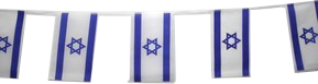 שרשרת דגלי ישראל מבד - 5.5 מטר
