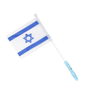 מקל אור עם דגל ישראל בד