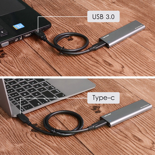 מתאם חיצוני  M.2  ST237C USB C Gen 2 10Gbps M.2 SSD Enclosure B Key External Adapter