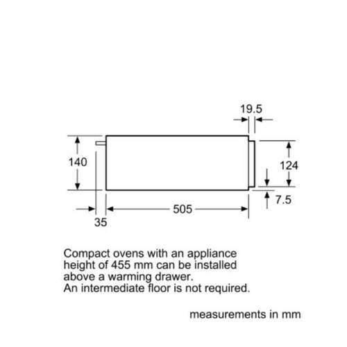 ‏מגירת חימום Bosch BIC510NB0 בוש