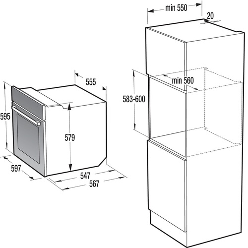 תנור בנוי gorenje HY-BO737E30XG גורנייה
