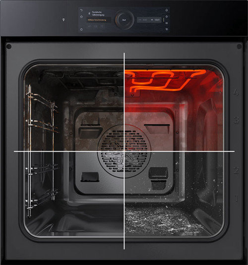 תנור בנוי V-ZUG Pyrolytic דגם Combair V4000 45P מסך צבעוני  45 ס