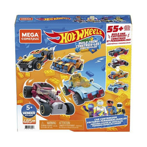 מגה בלוקס  הוט ווילס מארז 4 רכבים להרכבה  HOT WHEELS GVM13