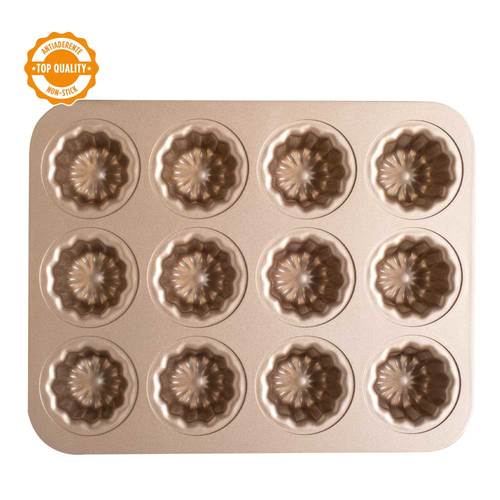 תבנית קאנל  12 שקעים יציקת אלומיניום DECORA GOLD