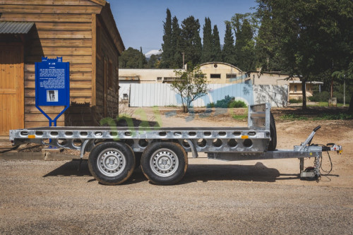 נגרר פתוח דו סרני עם בלמים 3.42X1.72 למשקל 2500 ק