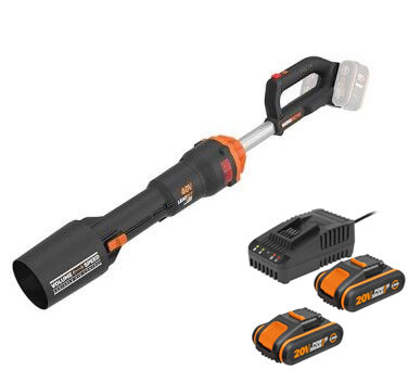 מפוח עלים נטען brushless  מנוע 40V WORX WG585E.9 [ מטען כפול + 2 סוללות 4AhX2 ]