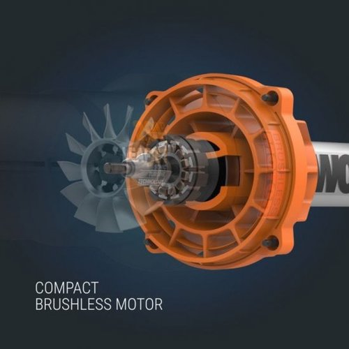 מפוח עלים נטען brushless  מנוע 40V WORX WG585E.9 [ מטען כפול + 2 סוללות 4AhX2 ]