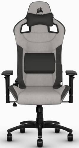כיסא גיימינג אפור-פחם בד CORSAIR T3 RUSH