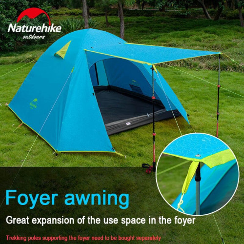 אוהל טיולים  קל משקל ל 3 אנשים  אטום למים NATUREHIKE P SERIES 3