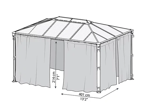 רשתות נגד יתושים לגזיבו 3x4.3 Martinique מק