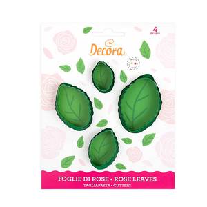 סט 4 חותכני עלי ורדים Decora