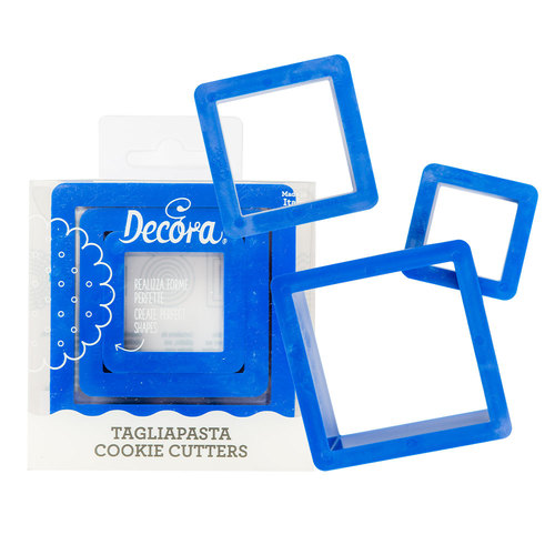 סט 3 חותכני ריבוע Decora 