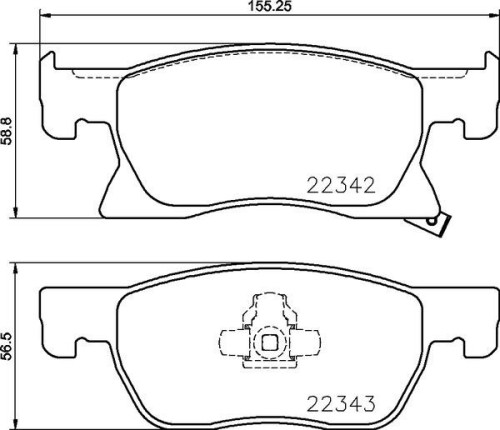 ‏רפידות בלם קדמיות Brembo | ‏אופל אסטרה | ‏P59092