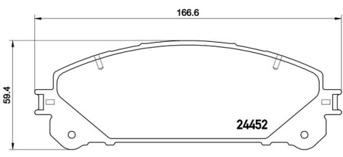 ‏רפידות בלם קדמיות Brembo | ‏לקסוס RX350, RX450H, NX200 ועוד | ‏P83145