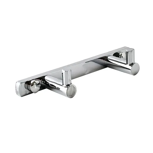 קולב מגבות 2 מתלים Loft (קידוח) מתוך קולקציית קולבים ומתלים למגבות (מבט קדמי) - קל לניקוי ותחזוקה לשמירה על מראה חדש ומבריק