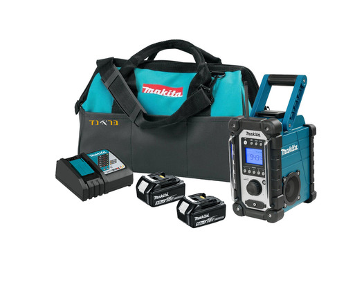 רדיו נטען 18V כולל Bluetooth + שתי סוללות 5.0AH