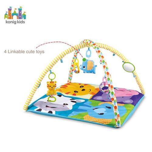 בריכת כדורים מרובעת עם 30 כדורים Konig Kids צבע ורוד