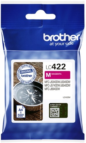 ראש דיו אדום ברדר Brother LC-422 Magenta - מקורי
