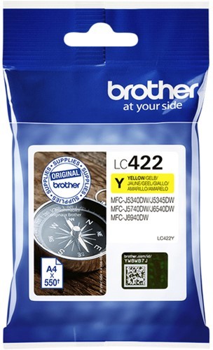 ראש דיו צהוב ברדר Brother LC-422 Yellow - מקורי