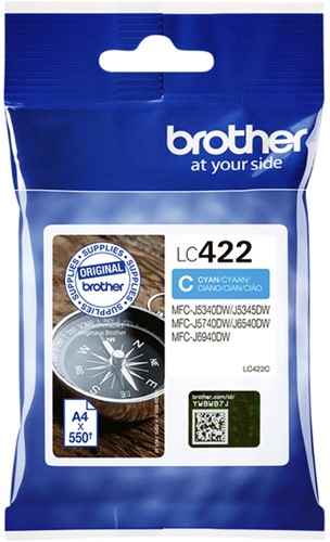 ראש דיו כחול ברדר Brother LC-422 Cyan - מקורי