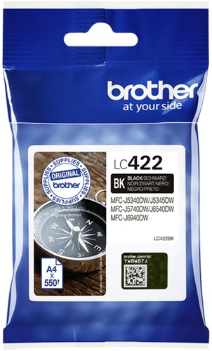 ראש דיו שחור ברדר Brother LC-422 Black - מקורי