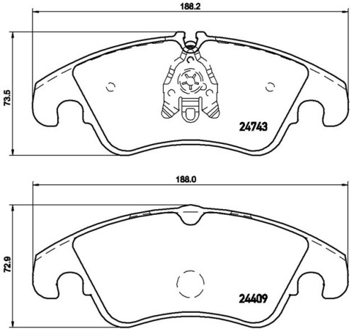 ‏רפידות בלם קדמיות Brembo | ‏אאודי A4, A5, A6 ועוד | ‏P85098